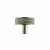 Millhouse Brass Hargreaves Disc Knurled Cabinet Knob on Concealed Fix - Satin Nickel