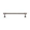 Heritage Brass Cabinet Pull Phoenix Design with 16mm Rose 160mm CTC Polished Nickel finish