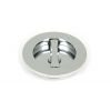 Polished Chrome 75mm Plain Round Pull - Privacy Set