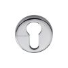 Heritage Brass Euro Profile Cylinder Escutcheon Polished Chrome finish