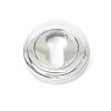 Polished Chrome Round Euro Escutcheon (Art Deco)