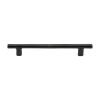 Black Iron Rustic Cabinet Pull Round Bar Design 192mm CTC