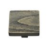 Heritage Brass Cabinet Knob Square Pine Design 38mm Aged Brass finish