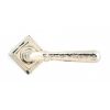 Pol. Nickel Hammered Newbury Lever on Rose Set (Square) - U