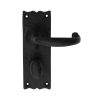 Traditional Lever On Wc Backplate - Black Antique