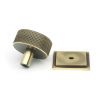 Aged Brass Brompton Cabinet Knob - 38mm (Square)