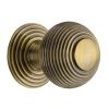 Heritage Brass Cabinet Knob Reeded Design 38mm Antique Brass finish