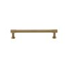 Heritage Brass Cabinet Pull Phoenix Design with 16mm Rose 128mm CTC Satin Brass finish