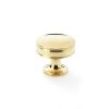 Alexander & Wilks - Lynd Cupboard Knob - Unlacquered Brass - 38mm