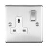 Eurolite Enhance Decorative 1 Gang Socket Satin Stainless Steel