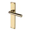 Heritage Brass Octave Lever Latch Door Handle on 200mm Plate Polished Brass finish