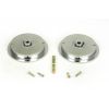 Satin Chrome 75mm Plain Round Pull - Privacy Set