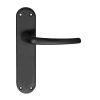 Lilla Lever On Latch Backplate - Matt Black