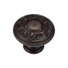 Decorated Round Knob 035mm Matt Bronze finish