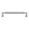 Heritage Brass Cabinet Pull Bauhaus Round Design 203mm CTC Polished Chrome Finish