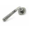 Pewter Hammered Newbury Lever on Rose Set (Plain Rose) - Unsprung