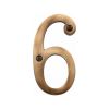 Heritage Brass Numeral 6 Face Fix 76mm (3") Antique Brass finish