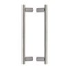 Heritage Brass Back to Back Door Pull Handle Round Bar Design 336mm Satin Nickel Finish