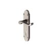 Heritage Brass Door Handle Lever Lock Builders' Range Satin Nickel finish