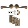 Sintra Latch Pack - Ultimate Door Pack - Antique Brass