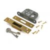 Satin Brass 2½" 5 Lever BS Dead Lock KA