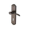 Heritage Brass Door Handle Lever Lock Howard Design Matt Bronze finish