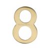 Heritage Brass Numeral 8 Self Adhesive 51mm (2") Satin Brass finish