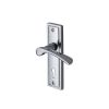 Heritage Brass Door Handle Lever Lock Boston Design Polished Chrome finish