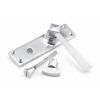 Satin Chrome Straight Lever Bathroom Set