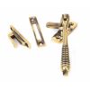 Aged Brass Locking Reeded Fastener