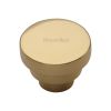 Heritage Brass Cabinet Knob Round Stepped Design 38mm Polished Brass finish