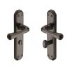 Heritage Brass Door Handle Bathroom Set Charlbury Design Matt Bronze Finish