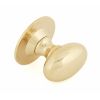 Polished Brass Oval Cabinet Knob 40mm