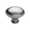 Heritage Brass Cabinet Knob Victorian Oval Design 38mm Satin Chrome finish