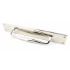 Polished Nickel 425mm Art Deco Pull Handle on Backplate