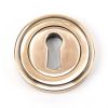 Polished Bronze Round Escutcheon (Art Deco)