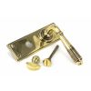 Aged Brass Reeded Lever Bathroom Set