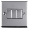 Eurolite Enhance Decorative 3 Gang Switch Polished Chrome