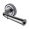 Heritage Brass Door Handle Lever Latch on Round Rose Colonial Design Polished Chrome finish