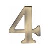 Heritage Brass Numeral 4 Self Adhesive 51mm (2") Antique Brass finish