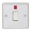 Eurolite Stainless Steel 20Amp Switch with Neon Indicator Polished Stainless Steel