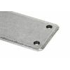 Pewter 400mm Plain Fingerplate