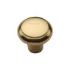 Heritage Brass Cabinet Knob Round Edge Design 32mm Polished Brass finish