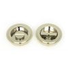 Polished Nickel 60mm Art Deco Round Pull - Privacy Set