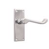 Victorian Scroll Latch Lever Handle 115mm Polished Chrome