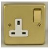 Eurolite Stainless Steel 1 Gang Socket Satin Brass