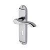 Sorrento Door Handle Lever Lock Aurora Design Polished Chrome finish