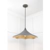 Smooth Brass Flora Pendant in Bluff