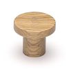 Wooden Cabinet Knob Circum Design 33mm Oak Finish