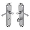 Heritage Brass Door Handle for Bathroom Ambassador Design Apollo finish